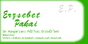 erzsebet pakai business card